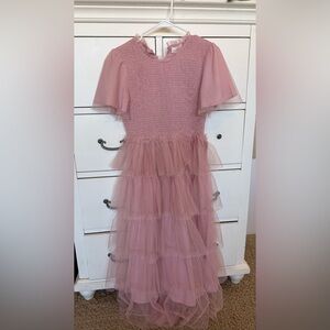 NWT women’s blush pink Bohme dress with tule medium